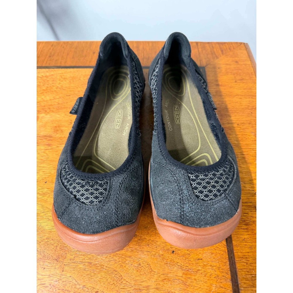 Keen Womens 7.5 Grey CNX Flat Shoes Suede Mesh Slip On Comfort Walking 1012362